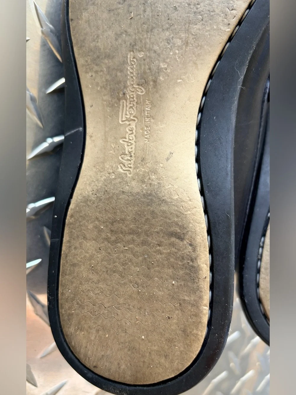 Salvatore Ferragamo Black Leather Horsebit Loafers